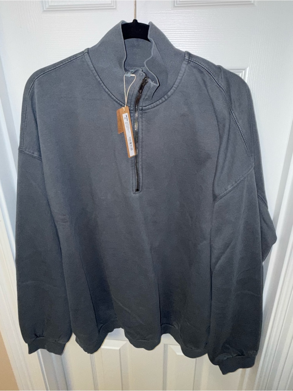 SKIMS Boyfriend Fleece Slouchy Half-Zip Pullover